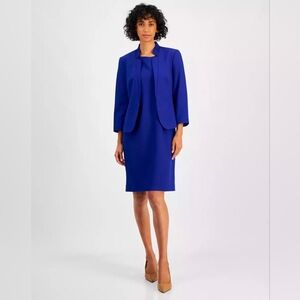 Le Suit Royal Blue Blazer Dress Set